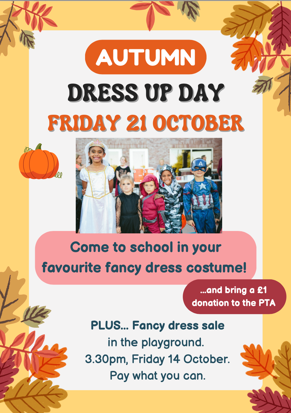 Autumn Dress Up Day Stockwell Primary