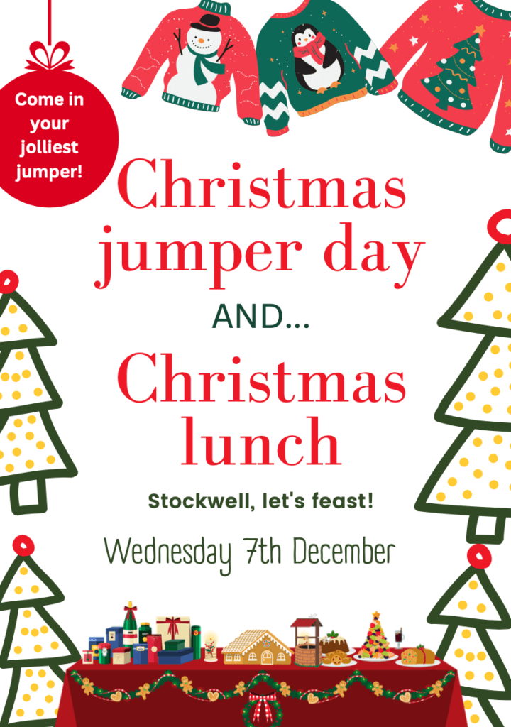 Christmas Jumper Day Flyer Stockwell Primary